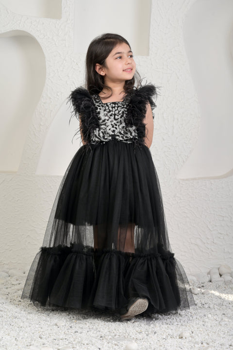 Pre-Order: Black Silver Princess Gown