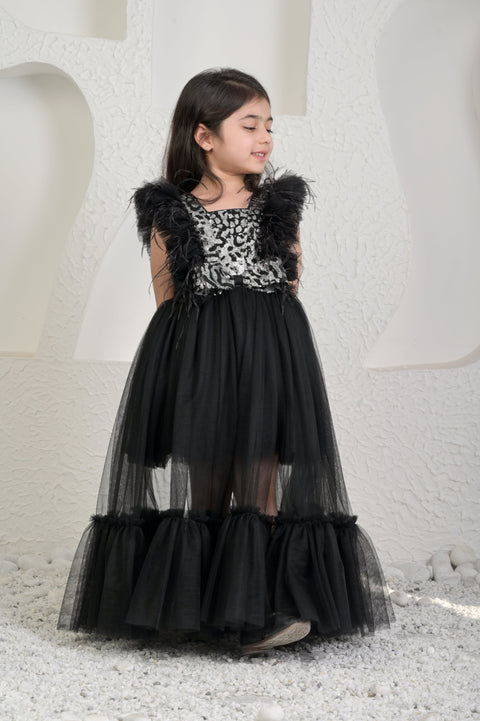 Pre-Order: Black Silver Princess Gown
