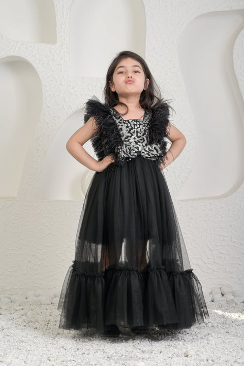 Pre-Order: Black Silver Princess Gown