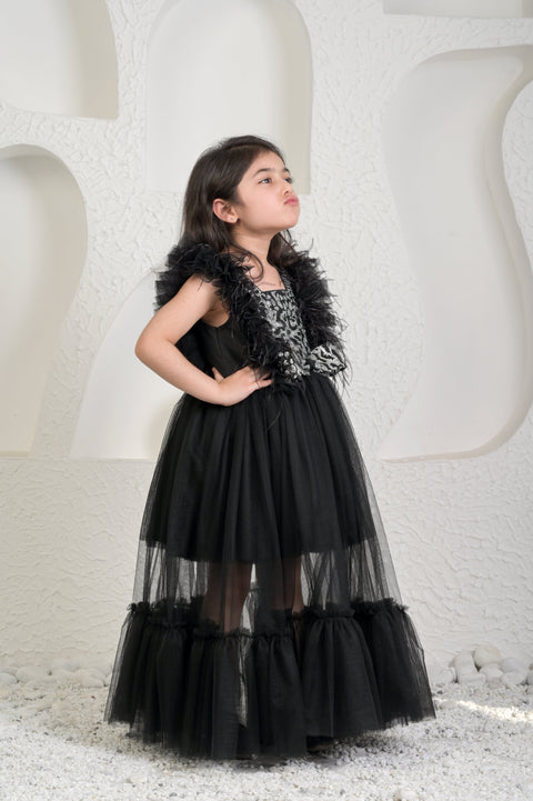 Pre-Order: Black Silver Princess Gown