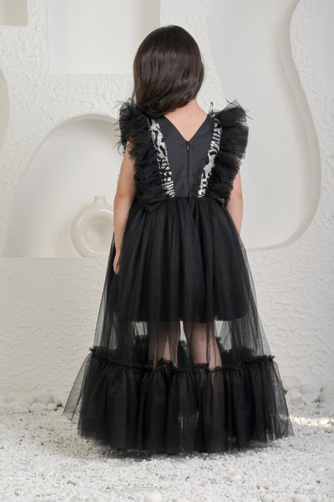 Pre-Order: Black Silver Princess Gown
