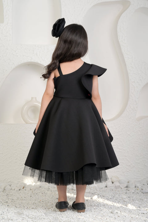 Pre-Order: Roseate Black High Low Dress