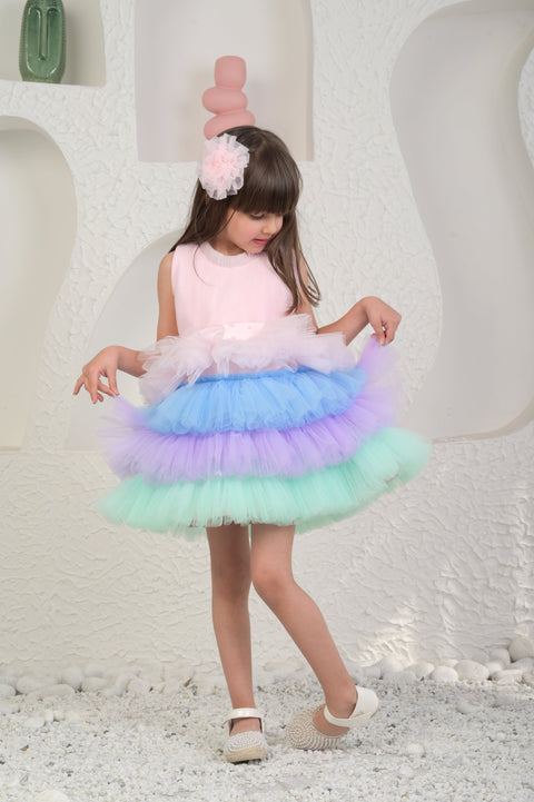 Pre-Order: Baby Pink Unicorn Colour Dress