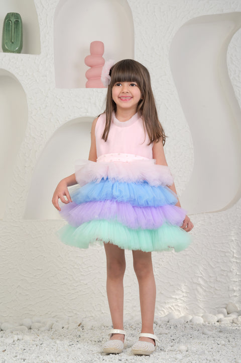 Pre-Order: Baby Pink Unicorn Colour Dress