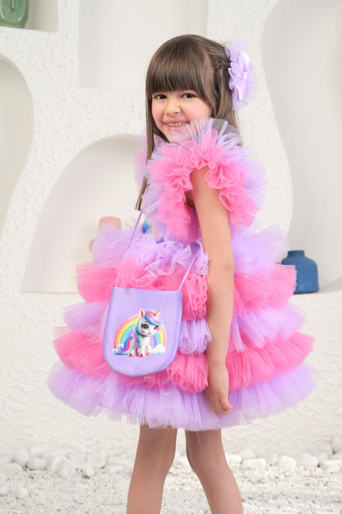Pre-Order: Purple Rainbow Unicon Dress