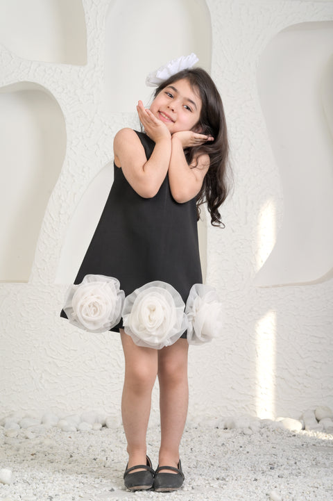 Pre-Order: Eleena Black A Line Dress