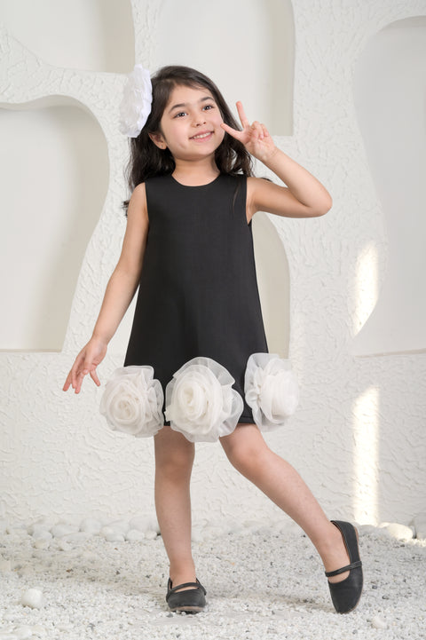 Pre-Order: Eleena Black A Line Dress