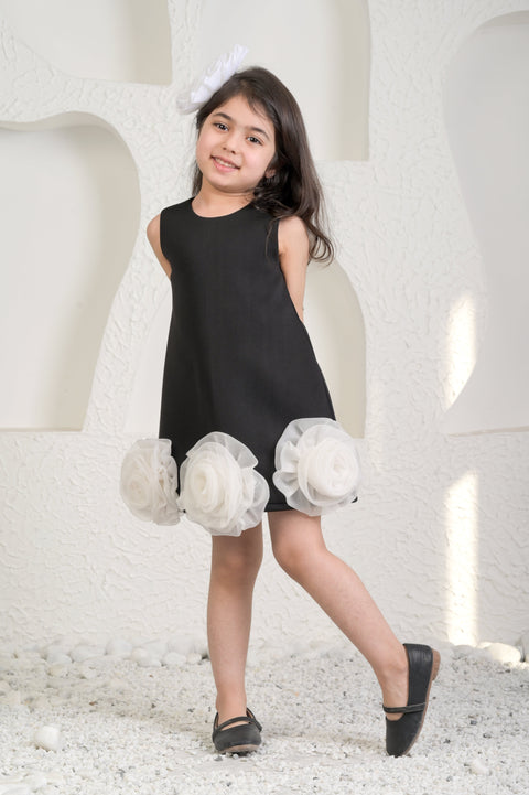 Pre-Order: Eleena Black A Line Dress