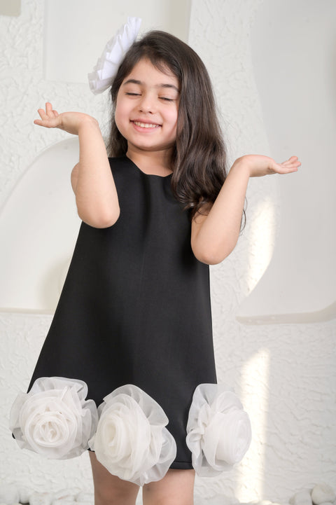 Pre-Order: Eleena Black A Line Dress