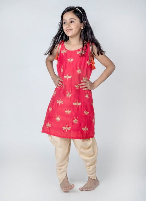 Pre-Order: Dragonfly Handwork Embroidered Kurta Set