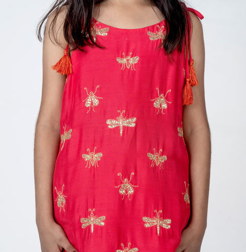 Pre-Order: Dragonfly Handwork Embroidered Kurta Set