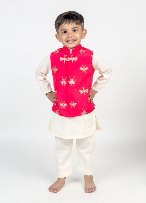 Pre-Order: Jugnoo Hand Embroidered Kurta Jacket Set