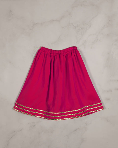 Pre-Order: Pink Embroidered Top with Lehenga