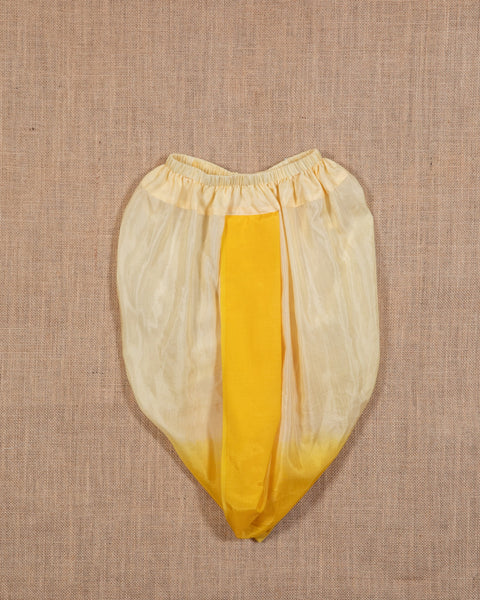 Pre-Order: Yellow Zari Booti Angarkha with Dhoti