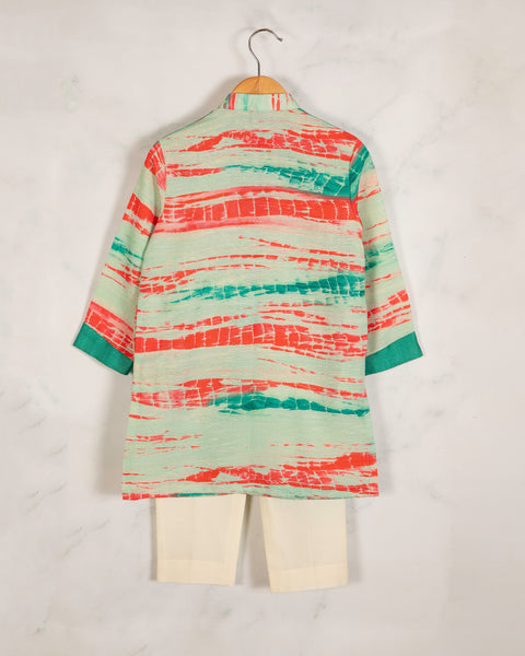 Pre-Order: Green Tie and Dye Kurta with Pajama