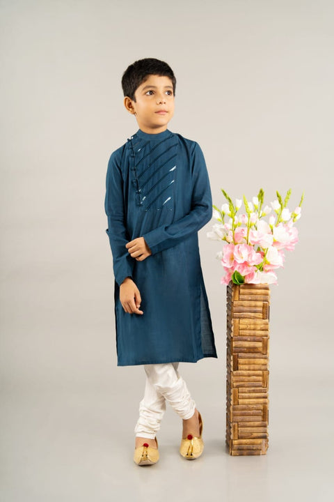 Pre-Order: Blue Stylish Kurta with Churidar