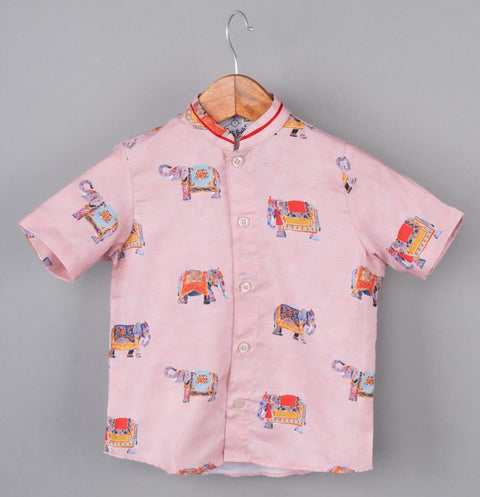 Pre-Order: Powder Pink Elephant Half Shirt