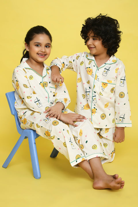 Pre-Order: Lemon Print Night Suit