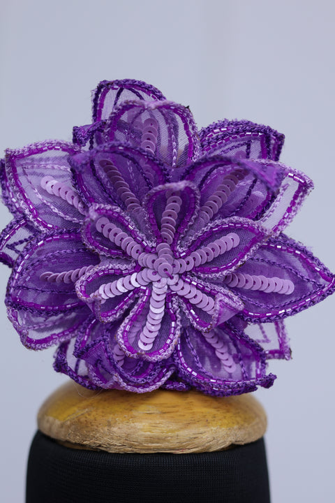 Pre-Order: Lavender  Flamingo Theme Dress Highlighted With Handwork