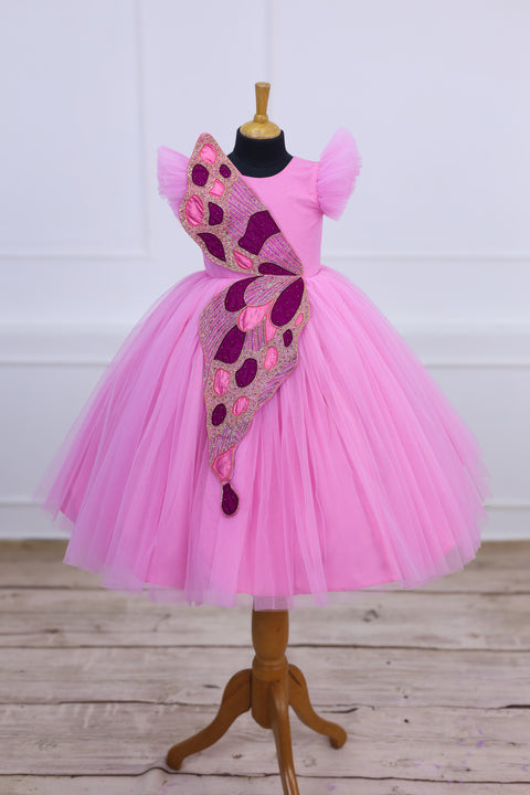 Pre-Order: Lavender gown with handcrafted butterfly wings