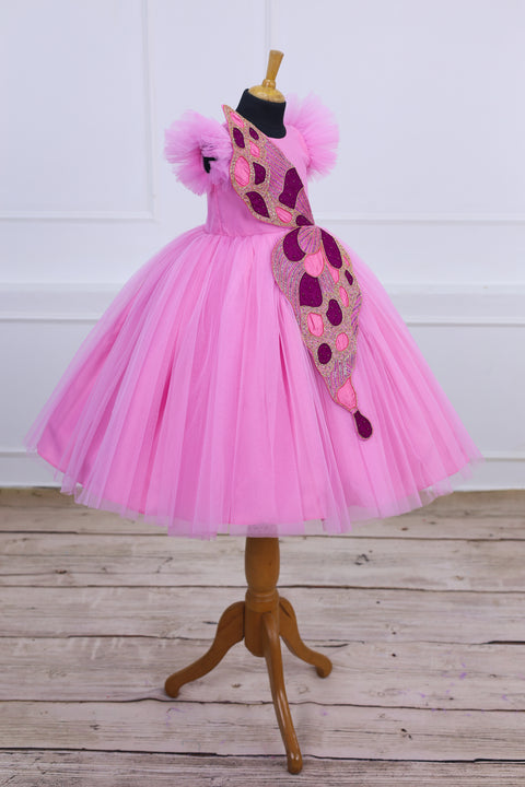 Pre-Order: Lavender gown with handcrafted butterfly wings