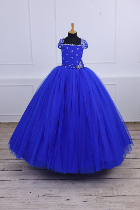 Pre-Order: Monarch Butterfly Theme Gown in Royal Blue Color with Detachable Wings and Belt