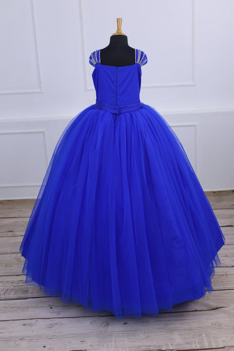 Pre-Order: Monarch Butterfly Theme Gown in Royal Blue Color with Detachable Wings and Belt