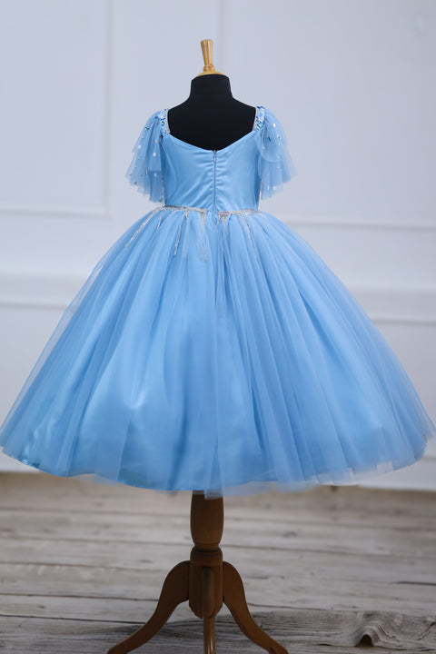 Pre-Order: Pastel Aqua Green Gown with Intricate Handworks