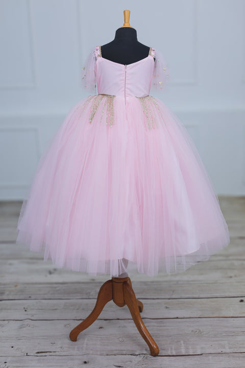 Pre-Order: Icy Pink Gown with Intricate Handworks