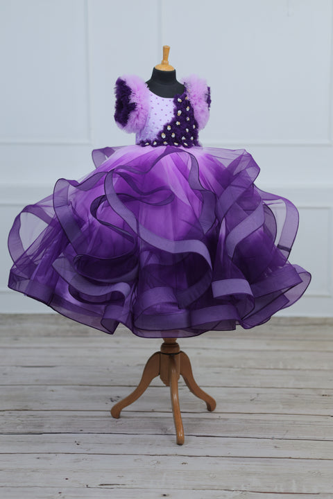 Pre-Order: Lavender and Purple Color Gradient Swirled Gow