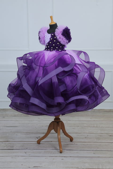Pre-Order: Lavender and Purple Color Gradient Swirled Gow