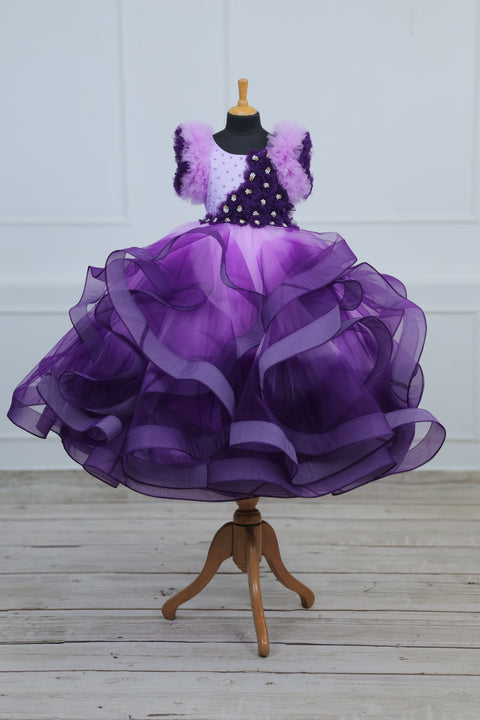 Pre-Order: Lavender and Purple Color Gradient Swirled Gow