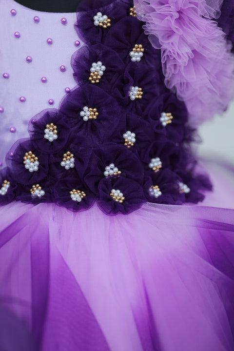 Pre-Order: Lavender and Purple Color Gradient Swirled Gow