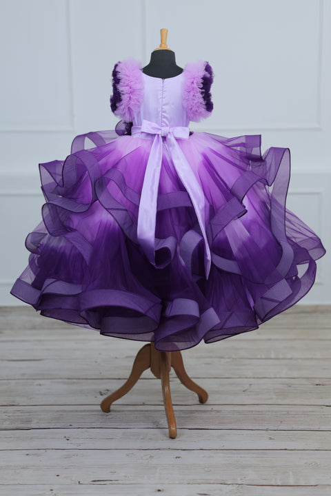 Pre-Order: Lavender and Purple Color Gradient Swirled Gow
