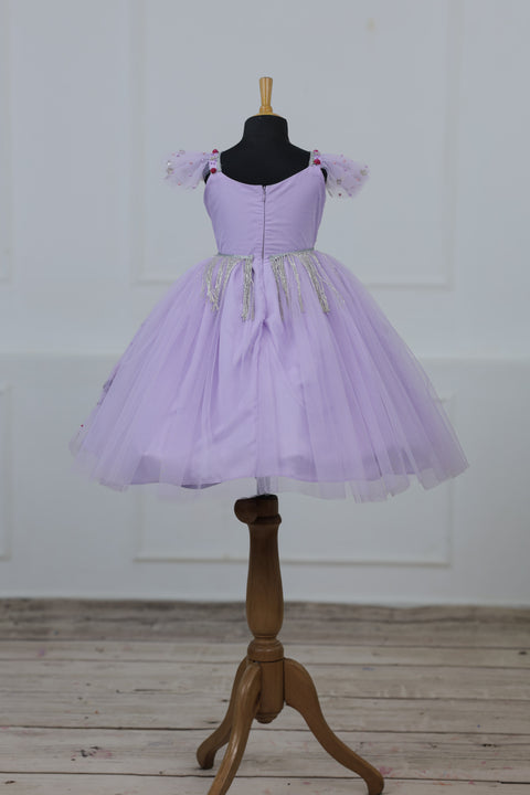 Pre-Order: Light Lavender Gown with Intricate Handworks
