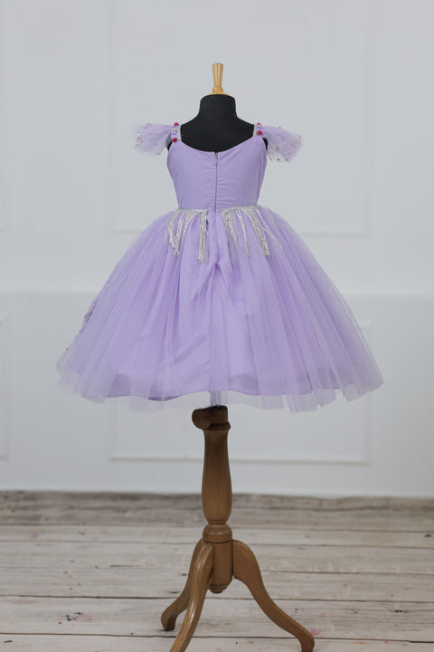 Pre-Order: Light Lavender Gown with Intricate Handworks