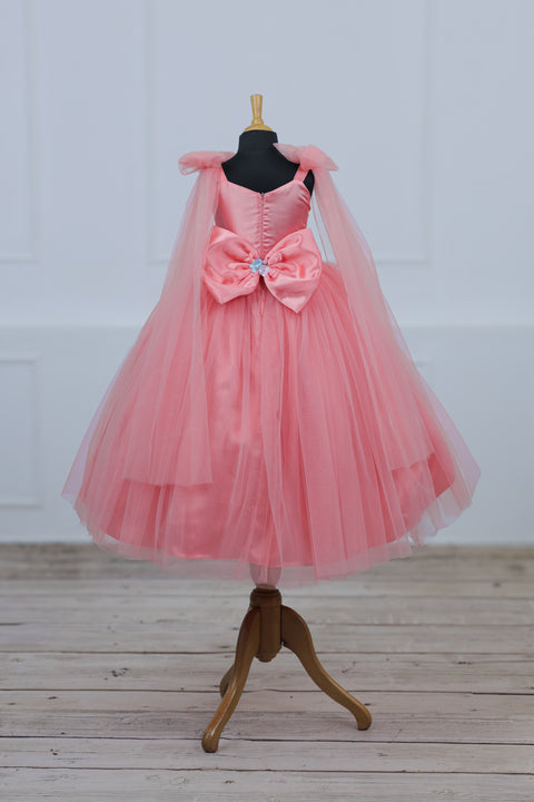 Pre-Order: Dreamy Floral  Flamingo Pink Princess Gown