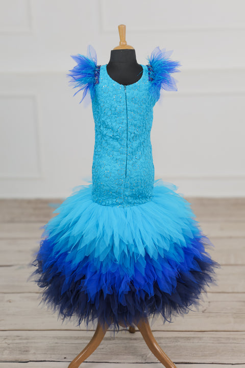 Pre-Order: Fish - Cut Blue Shaded Gown