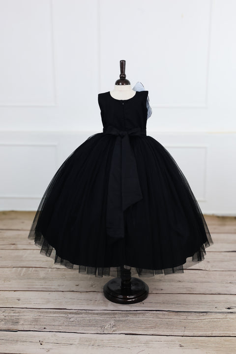 Pre-Order: Black Gown with Handcrafted Butterfly Wings