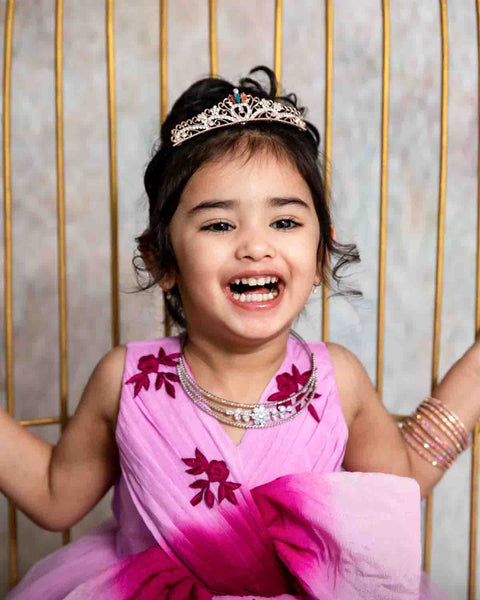 Pre-Order: Ombre Bow - Light Lavender And Plum Purple Ombre Shaded Bow Detailing