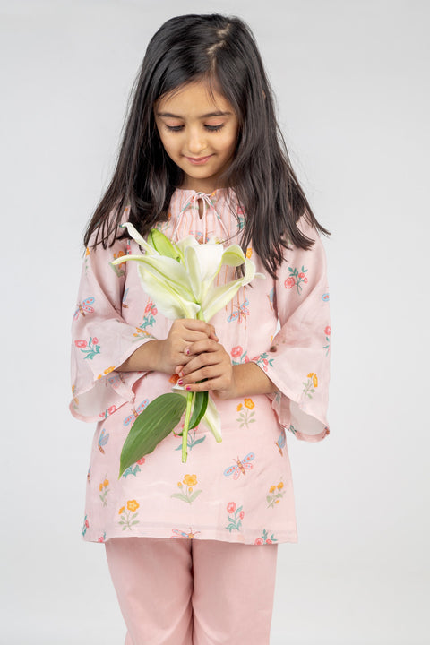 Pre-Order: Dragon Fly & Floral Kurta Set