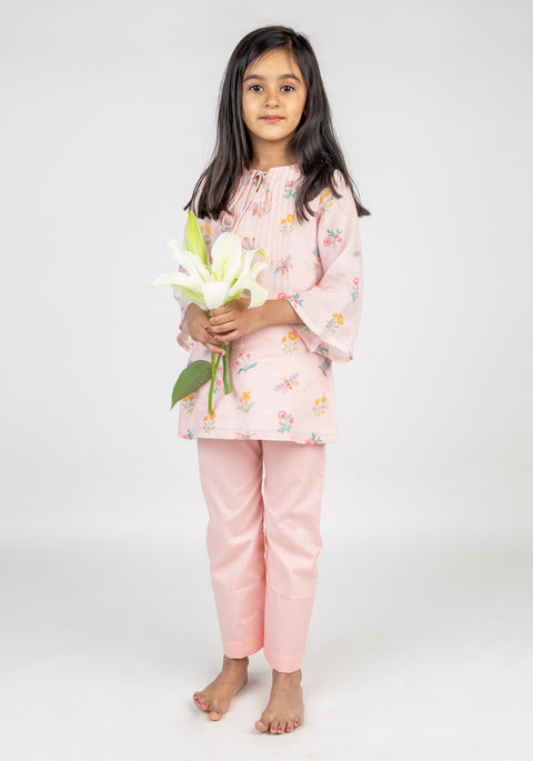 Pre-Order: Dragon Fly & Floral Kurta Set