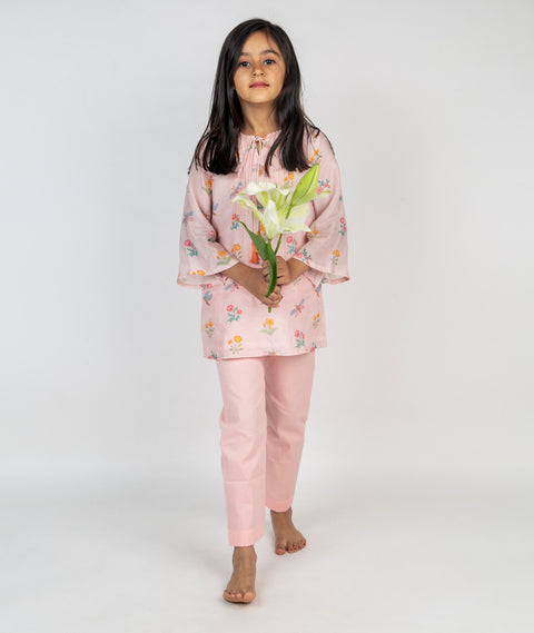 Pre-Order: Dragon Fly & Floral Kurta Set