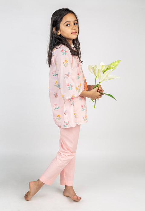 Pre-Order: Dragon Fly & Floral Kurta Set