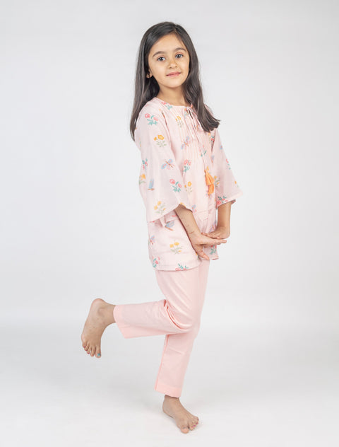 Pre-Order: Dragon Fly & Floral Kurta Set