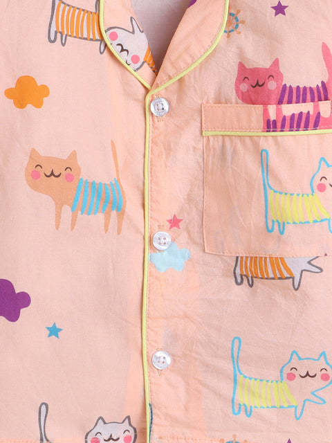 Pre-Order: Cat Print Night Suit