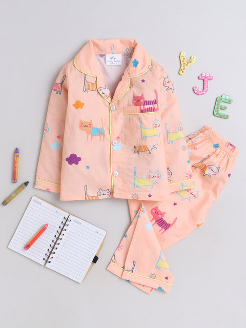 Pre-Order: Cat Print Night Suit