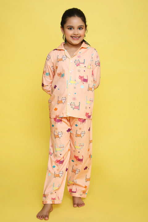 Pre-Order: Cat Print Night Suit