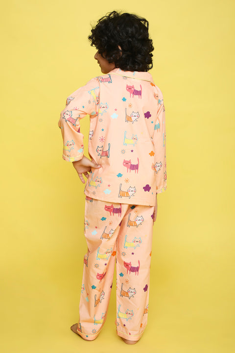 Pre-Order: Cat Print Night Suit