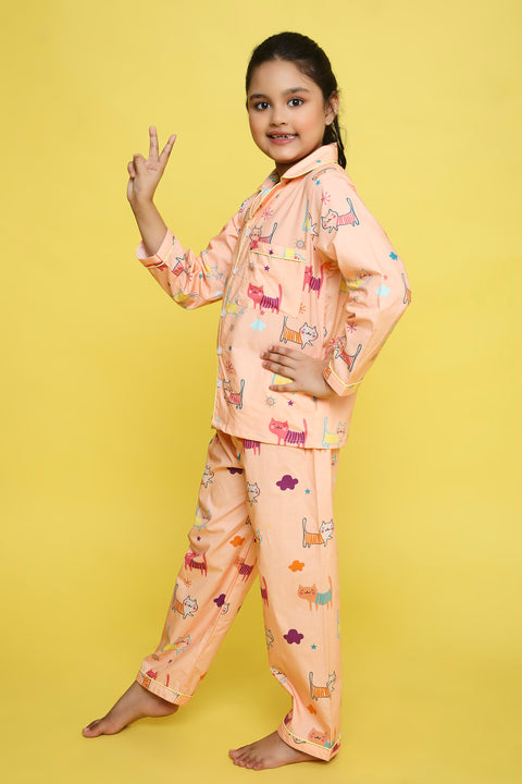Pre-Order: Cat Print Night Suit